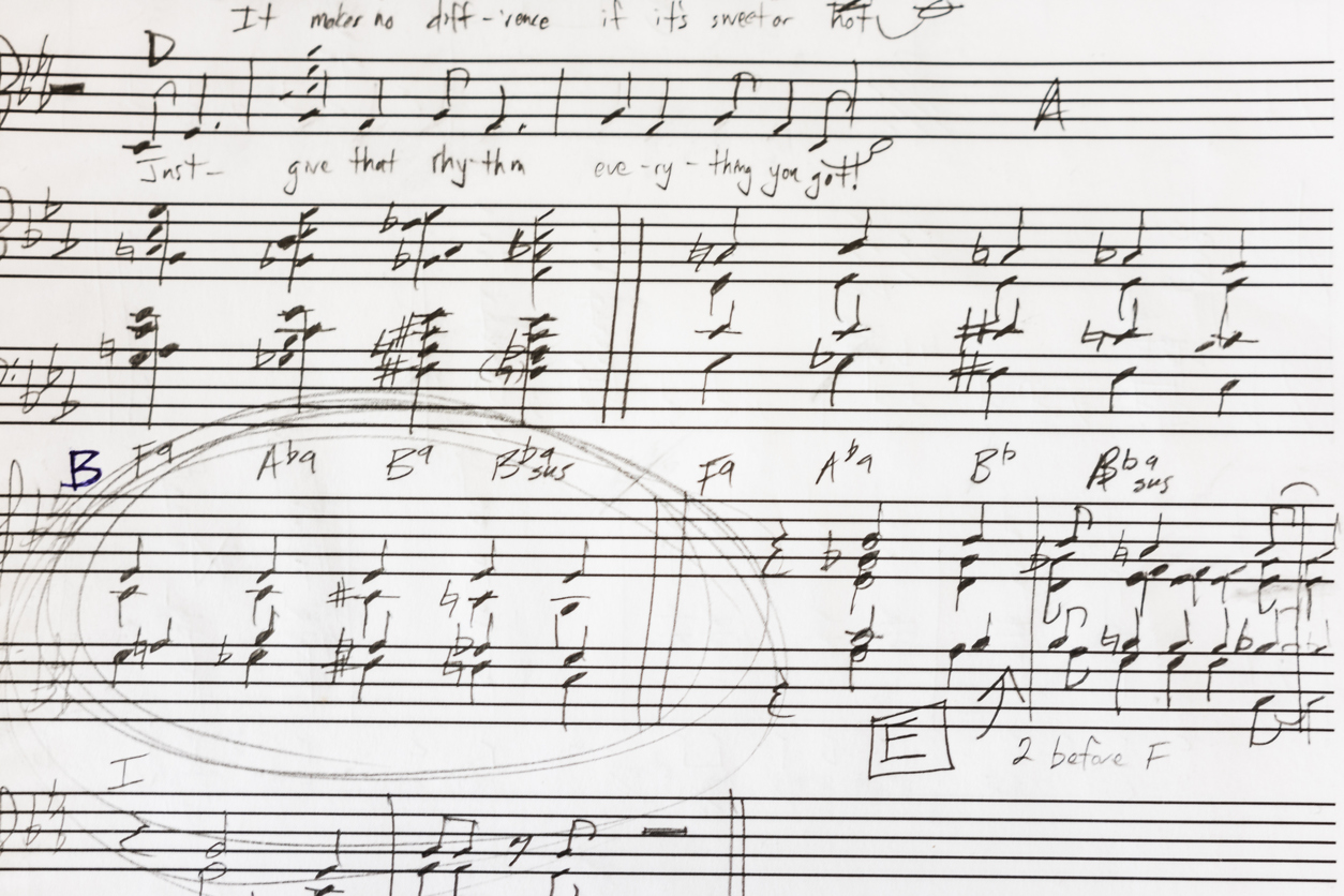 Handwritten sheet music