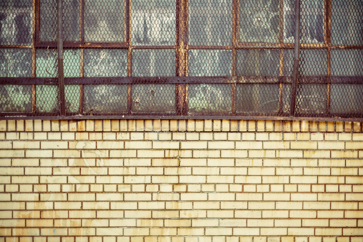 Risted factory windows